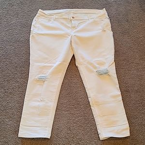 White skinny jeans size18
